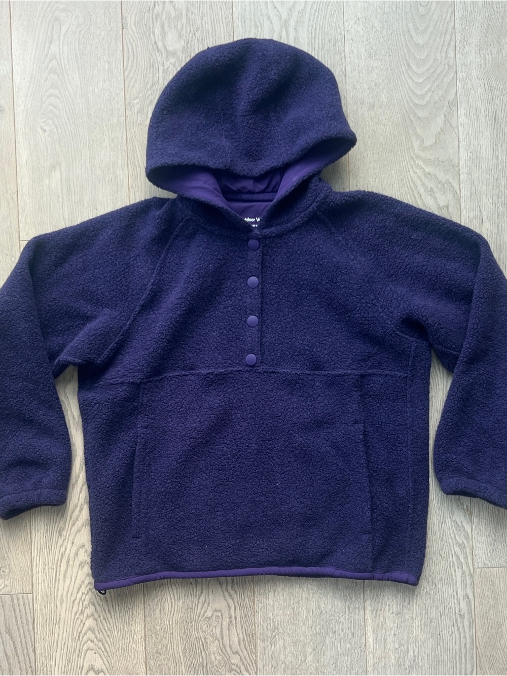 Outdoor Voices Purple Megafleece Pullover Hoodie Jacket Women’s Size S